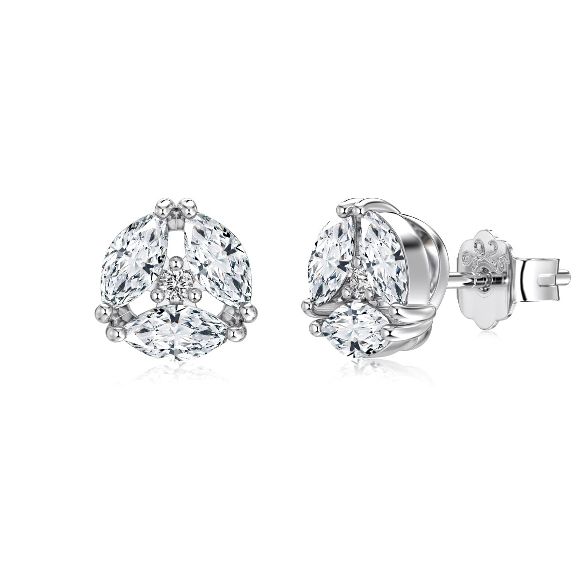 MARQUISE CLUSTER STUD EARRINGS