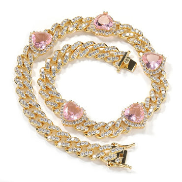 ICY CUBAN HEART CHAIN